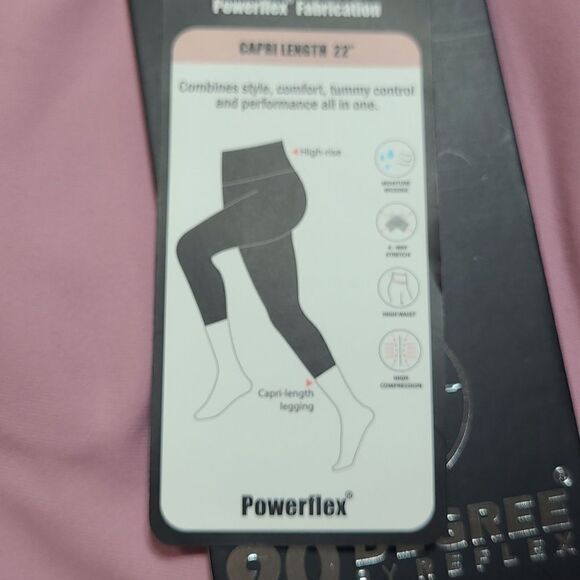 90 Degree By Reflex High Waist Tummy Control 22" Interlock Capri Cub… - Picture 11 of 12